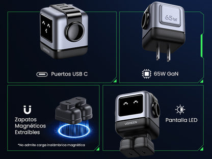Cargador RobotGaN de 65W Serie Nexode